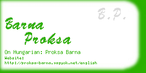 barna proksa business card